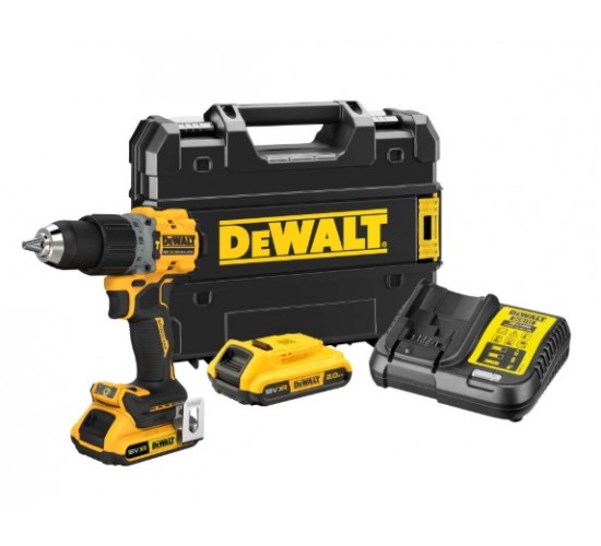 Dewalt DCD805D2T 18V 2.0AH Li-Ion Kömürsüz Çift Akülü Darbeli Matkap