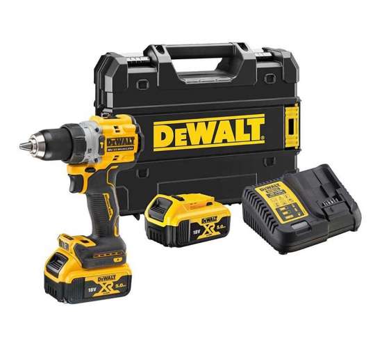 Dewalt DCD805P2T 18V 5.0AH Li-Ion Kömürsüz Çift Akülü Darbeli Matkap, 5035048750063