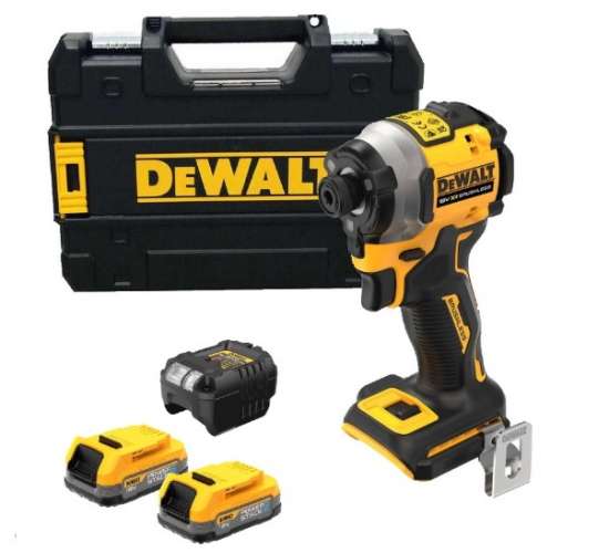 Dewalt DCF850E2T 18V 1.7 Ah Li-ion Power Stack Kömürsüz Çift Akülü Darbeli Tornavida, 5035048749203