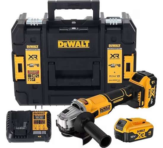 Dewalt DCG407M2T 18V 4.0 Ah Li-ion 125 mm Kömürsüz Çift Akülü Avuç Taşlama