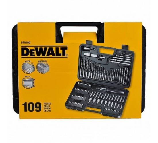 Dewalt DT0109 109 Parça Delme ve Vidalama Aksesuar Seti, 5035048078402