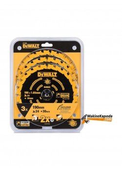 Dewalt DT10399 190 mm 3 Parça Daire Testere Bıçağı