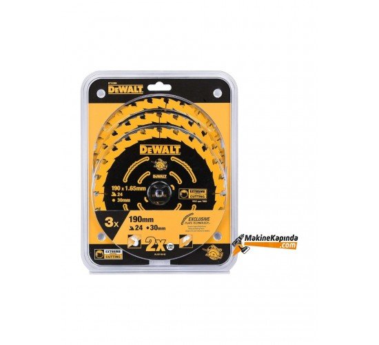 Dewalt DT10399 190 mm 3 Parça Daire Testere Bıçağı