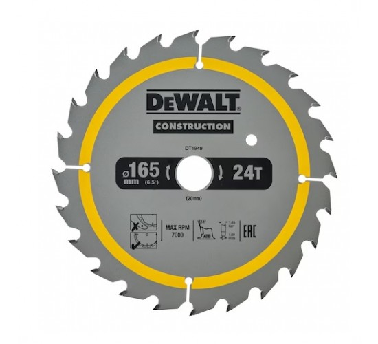 Dewalt DT1949 Daire Testere Bıçağı 165 x 20 mm