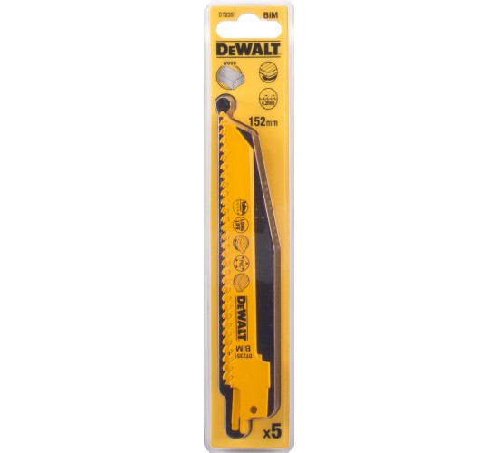 Dewalt DT2351 Ahşap Kesim Tilki Kuyruğu Testere Bıçağı Ahşap,Plastik 5 Adet, 5035048033319