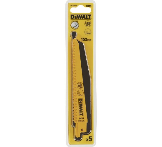 Dewalt DT2356 Plastik Kesim Tilki Kuyruğu Testere Bıçağı 5 Adet, 5035048033364