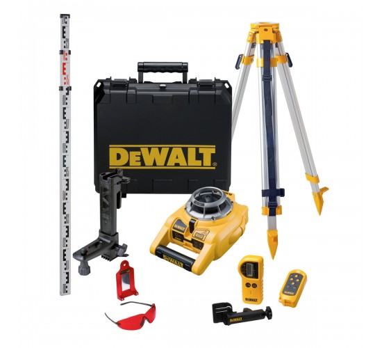 Dewalt DW075PK Yatay ve Dikey Otomatik Hizalamalı Rotatif Lazer Distomat Seti, 15m - 100m