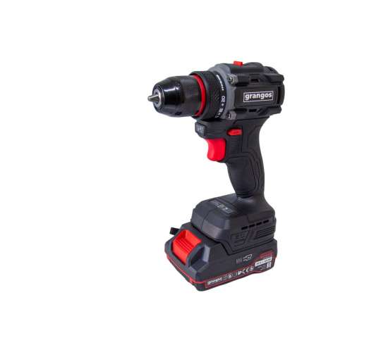 Grangos GCD20-T2 20V 2 Ah Çift Akülü Darbesiz Matkap Vidalama, 8683347921003