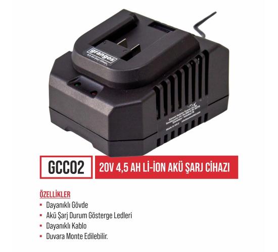 Grangos GCKIT204-F4 20V Kömürsüz Akülü Set – Darbeli Matkap, Somun Sıkma, Avuç Taşlama, Kırıcı Delici – 4×5.0Ah Akü, Hızlı Şarj, Çanta, Aksesuar Hediyeli