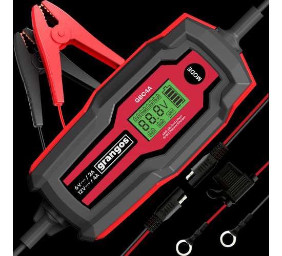 Grangos GBC4A 6V / 12V 70 AH Akıllı Dijital Akü Şarj ve Bakım Cihazı, 8683347921133