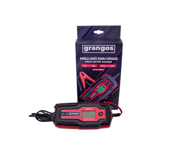 Grangos GBC4A 6V / 12V 70 AH Akıllı Dijital Akü Şarj ve Bakım Cihazı, 8683347921133