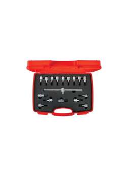 İzeltaş 1113006017 1/2'' Lokmalı Allen ve Star (Torx®) Uç Takımı 17 Parça