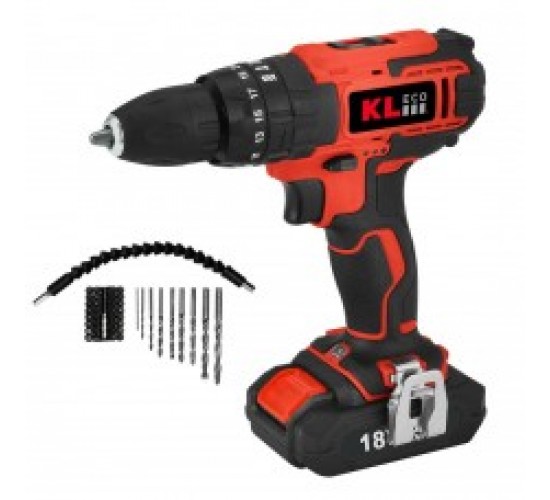 KL ECO KE18DM-20DB 18Volt/1.5Ah Li-ion Çift Akülü Darbeli Matkap