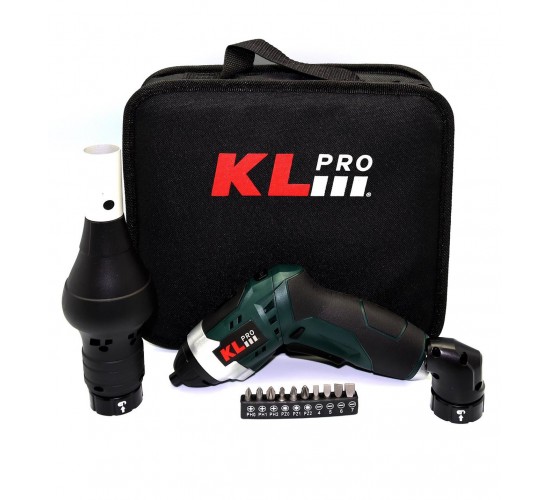 KL PRO KLNM3413 3.6Volt /1,3Ah Li-ion Şarjlı Tornavida + Köşe Adaptörü + Barbekü, 8699956805085