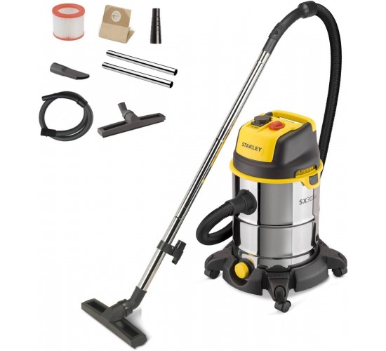 Stanley SXVC30XTDE 1600 W 30 LT Islak/Kuru Elektrikli Süpürge